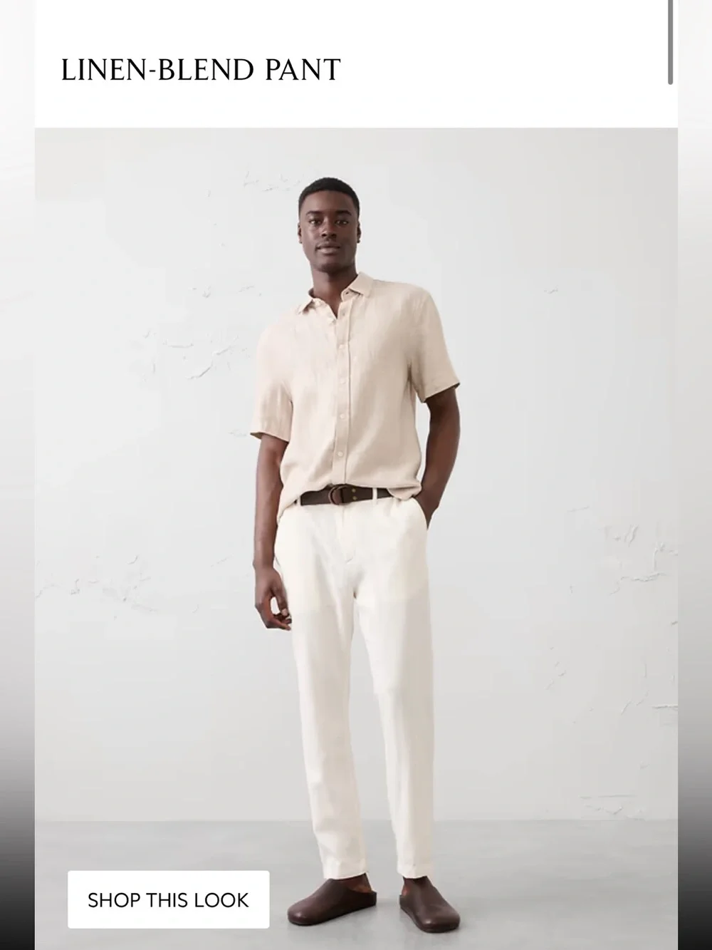 Linen-Blend Men’s Pants